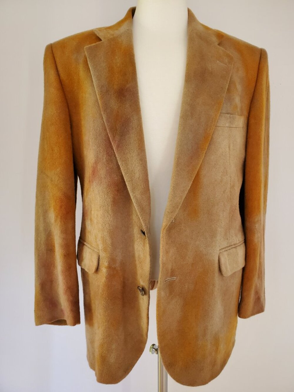 Vintage Camel Wool Jacket Coat Blazer Brown large XL tan camo black gray tie dye